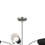 KICHLER 52561SN Arcus 46.25 Inch 12 Light Chandelier In Satin Nickel With Black