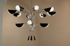 KICHLER 52561SN Arcus 46.25 Inch 12 Light Chandelier In Satin Nickel With Black