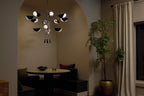 KICHLER 52561SN Arcus 46.25 Inch 12 Light Chandelier In Satin Nickel With Black