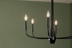 KICHLER 52525BK Deela 28 Inch 6 Light Chandelier In Black