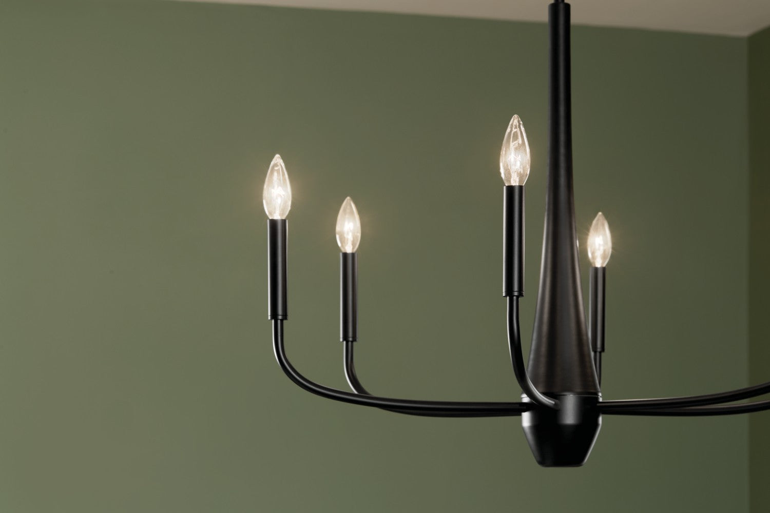 KICHLER 52525BK Deela 28 Inch 6 Light Chandelier In Black