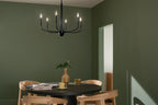 KICHLER 52525BK Deela 28 Inch 6 Light Chandelier In Black