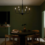 KICHLER 52525BK Deela 28 Inch 6 Light Chandelier In Black