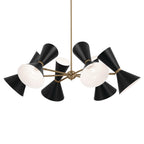 KICHLER 52566CPZBK Phix 38.75 Inch 12 Light Chandelier In Champagne Bronze With Black