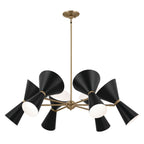 KICHLER 52566CPZBK Phix 38.75 Inch 12 Light Chandelier In Champagne Bronze With Black