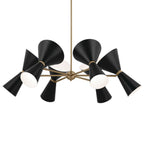 KICHLER 52566CPZBK Phix 38.75 Inch 12 Light Chandelier In Champagne Bronze With Black