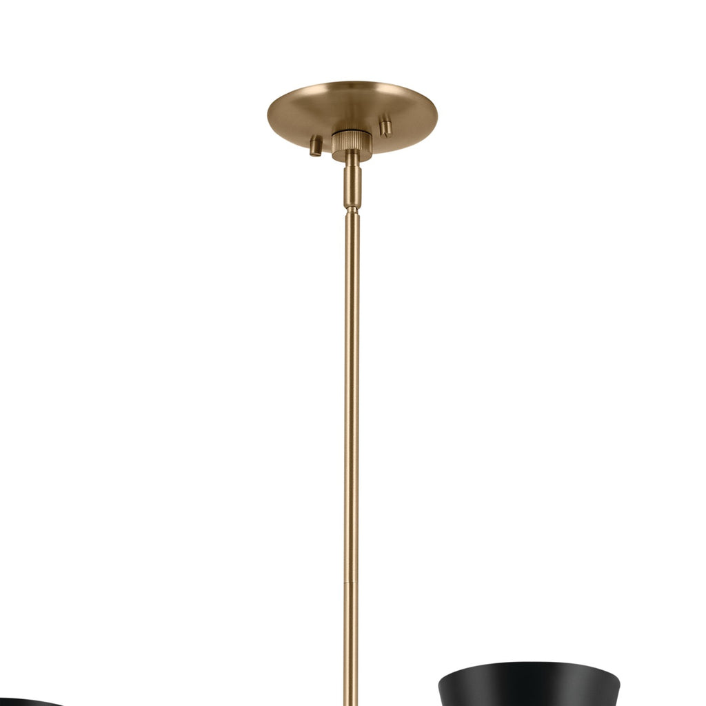 KICHLER 52566CPZBK Phix 38.75 Inch 12 Light Chandelier In Champagne Bronze With Black