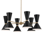 KICHLER 52566CPZBK Phix 38.75 Inch 12 Light Chandelier In Champagne Bronze With Black
