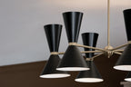 KICHLER 52566CPZBK Phix 38.75 Inch 12 Light Chandelier In Champagne Bronze With Black