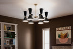 KICHLER 52566CPZBK Phix 38.75 Inch 12 Light Chandelier In Champagne Bronze With Black