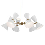 KICHLER 52566CPZWH Phix 38.75 Inch 12 Light Chandelier In Champagne Bronze With White
