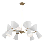 KICHLER 52566CPZWH Phix 38.75 Inch 12 Light Chandelier In Champagne Bronze With White