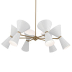 KICHLER 52566CPZWH Phix 38.75 Inch 12 Light Chandelier In Champagne Bronze With White