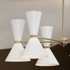 KICHLER 52566CPZWH Phix 38.75 Inch 12 Light Chandelier In Champagne Bronze With White