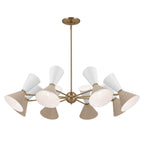 KICHLER 52567CPZGRG Phix 48.75 Inch 16 Light Chandelier In Champagne Bronze With Greige And White