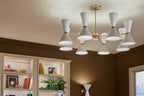 KICHLER 52567CPZGRG Phix 48.75 Inch 16 Light Chandelier In Champagne Bronze With Greige And White