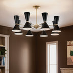 KICHLER 52567CPZBK Phix 48.75 Inch 16 Light Chandelier In Champagne Bronze With Black