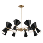 KICHLER 52567CPZBK Phix 48.75 Inch 16 Light Chandelier In Champagne Bronze With Black