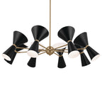 KICHLER 52567CPZBK Phix 48.75 Inch 16 Light Chandelier In Champagne Bronze With Black