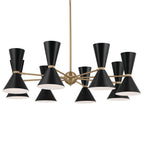 KICHLER 52567CPZBK Phix 48.75 Inch 16 Light Chandelier In Champagne Bronze With Black