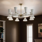 KICHLER 52567CPZWH Phix 48.75 Inch 16 Light Chandelier In Champagne Bronze With White