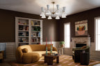 KICHLER 52567CPZWH Phix 48.75 Inch 16 Light Chandelier In Champagne Bronze With White