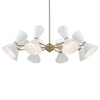 KICHLER 52567CPZWH Phix 48.75 Inch 16 Light Chandelier In Champagne Bronze With White