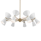 KICHLER 52567CPZWH Phix 48.75 Inch 16 Light Chandelier In Champagne Bronze With White