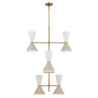 KICHLER 52568CPZGRG Phix 50 Inch 12 Light Foyer Chandelier In Champagne Bronze With Greige And White