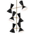 KICHLER 52568CPZBK Phix 50 Inch 12 Light Foyer Chandelier In Champagne Bronze With Black