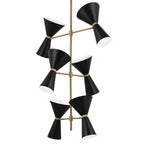 KICHLER 52568CPZBK Phix 50 Inch 12 Light Foyer Chandelier In Champagne Bronze With Black