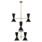 KICHLER 52568CPZBK Phix 50 Inch 12 Light Foyer Chandelier In Champagne Bronze With Black