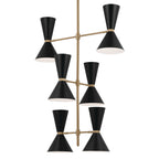 KICHLER 52568CPZBK Phix 50 Inch 12 Light Foyer Chandelier In Champagne Bronze With Black