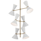 KICHLER 52568CPZWH Phix 50 Inch 12 Light Foyer Chandelier In Champagne Bronze With White