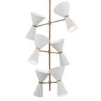 KICHLER 52568CPZWH Phix 50 Inch 12 Light Foyer Chandelier In Champagne Bronze With White