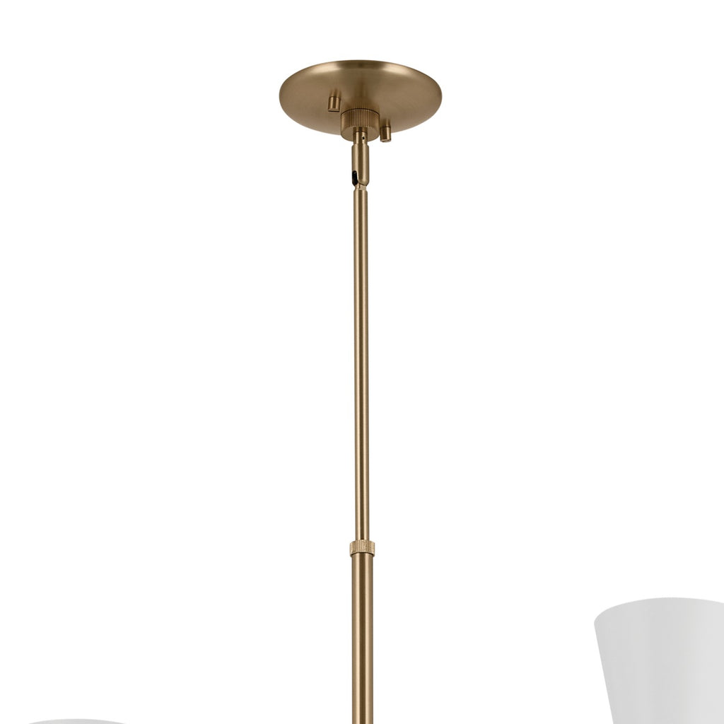 KICHLER 52568CPZWH Phix 50 Inch 12 Light Foyer Chandelier In Champagne Bronze With White