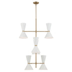 KICHLER 52568CPZWH Phix 50 Inch 12 Light Foyer Chandelier In Champagne Bronze With White
