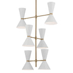 KICHLER 52568CPZWH Phix 50 Inch 12 Light Foyer Chandelier In Champagne Bronze With White