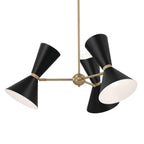 KICHLER 52565CPZBK Phix 30.75 Inch 6 Light Chandelier In Champagne Bronze With Black
