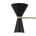 KICHLER 52565CPZBK Phix 30.75 Inch 6 Light Chandelier In Champagne Bronze With Black