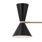 KICHLER 52565CPZBK Phix 30.75 Inch 6 Light Chandelier In Champagne Bronze With Black