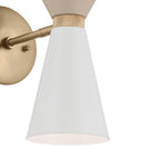 KICHLER 52570CPZGRG Phix 13.5 Inch 2 Light Wall Sconce In Champagne Bronze With Greige And White