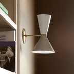 KICHLER 52570CPZGRG Phix 13.5 Inch 2 Light Wall Sconce In Champagne Bronze With Greige And White