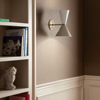 KICHLER 52570CPZGRG Phix 13.5 Inch 2 Light Wall Sconce In Champagne Bronze With Greige And White