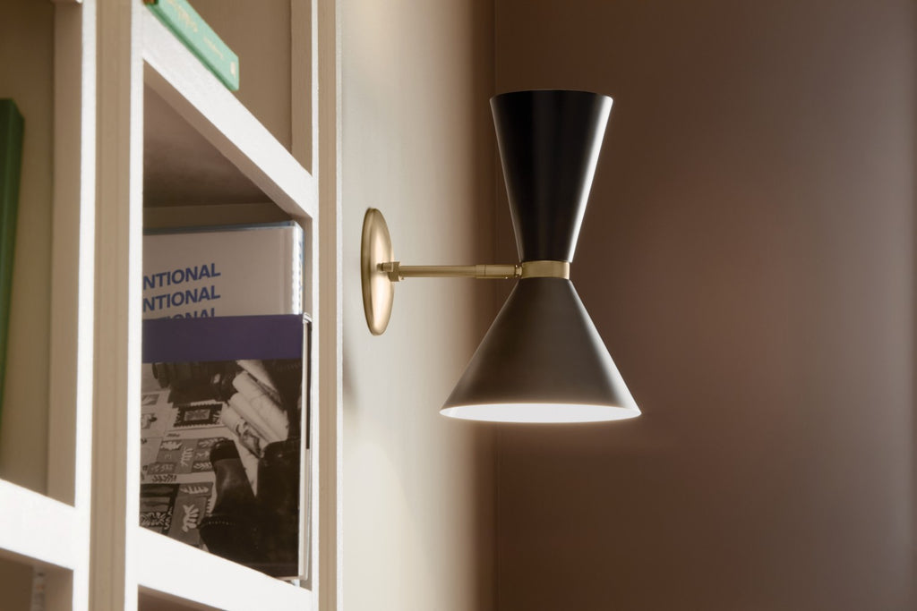 KICHLER 52570CPZBK Phix 13.5 Inch 2 Light Wall Sconce In Champagne Bronze With Black
