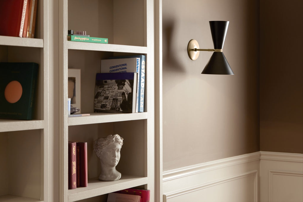 KICHLER 52570CPZBK Phix 13.5 Inch 2 Light Wall Sconce In Champagne Bronze With Black