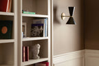 KICHLER 52570CPZBK Phix 13.5 Inch 2 Light Wall Sconce In Champagne Bronze With Black