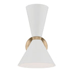 KICHLER 52570CPZWH Phix 13.5 Inch 2 Light Wall Sconce In Champagne Bronze With White