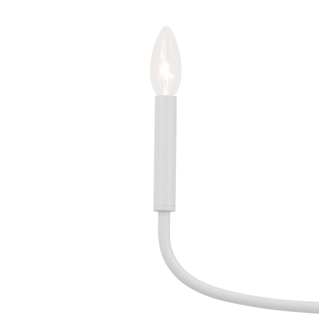 KICHLER 52525WH Deela 28 Inch 6 Light Chandelier In White