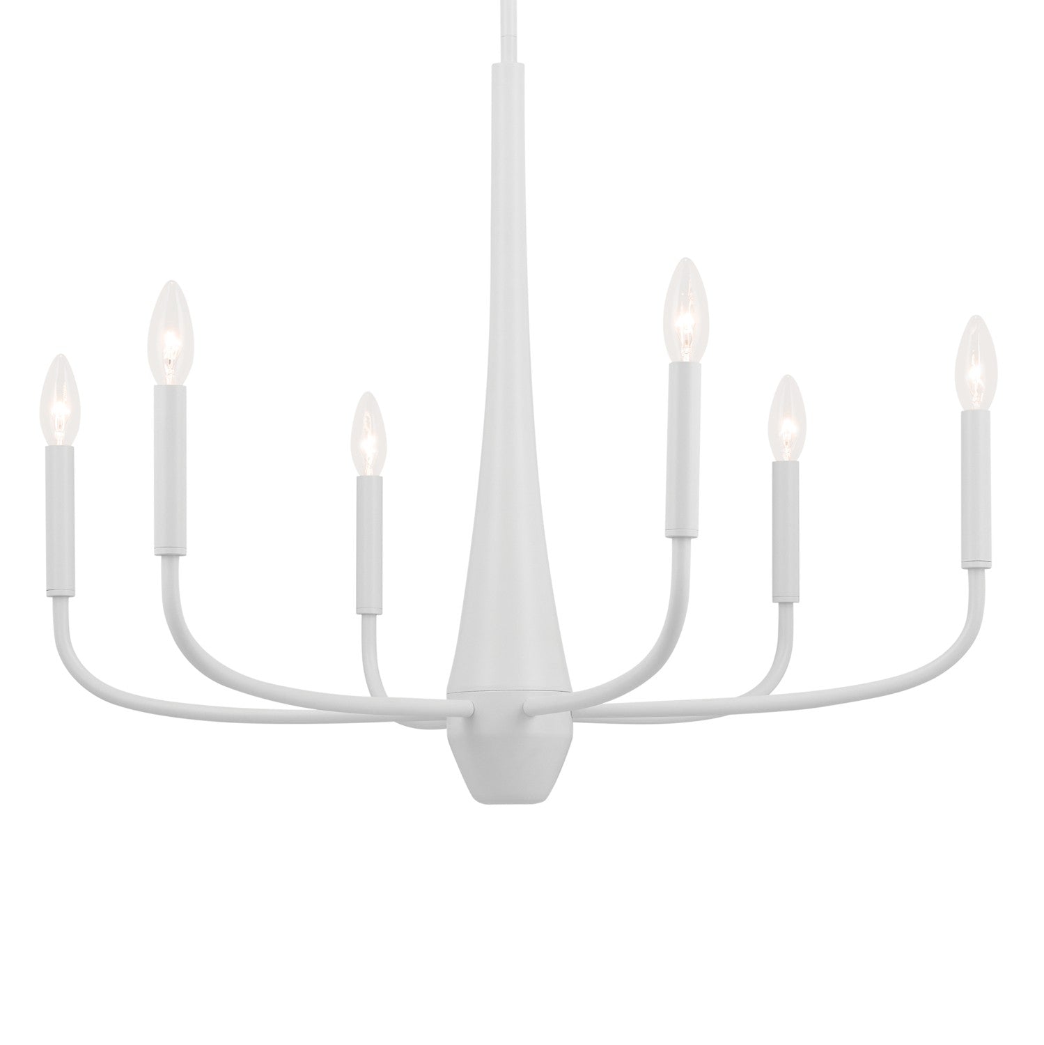 KICHLER 52525WH Deela 28 Inch 6 Light Chandelier In White